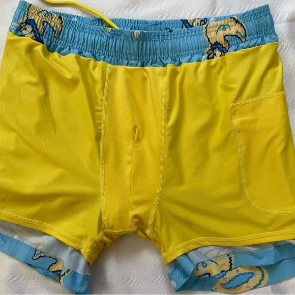 Mens Swim Shorts with Liner Quick Dry with Zipper Pockets Size Large - Picture 9 of 9